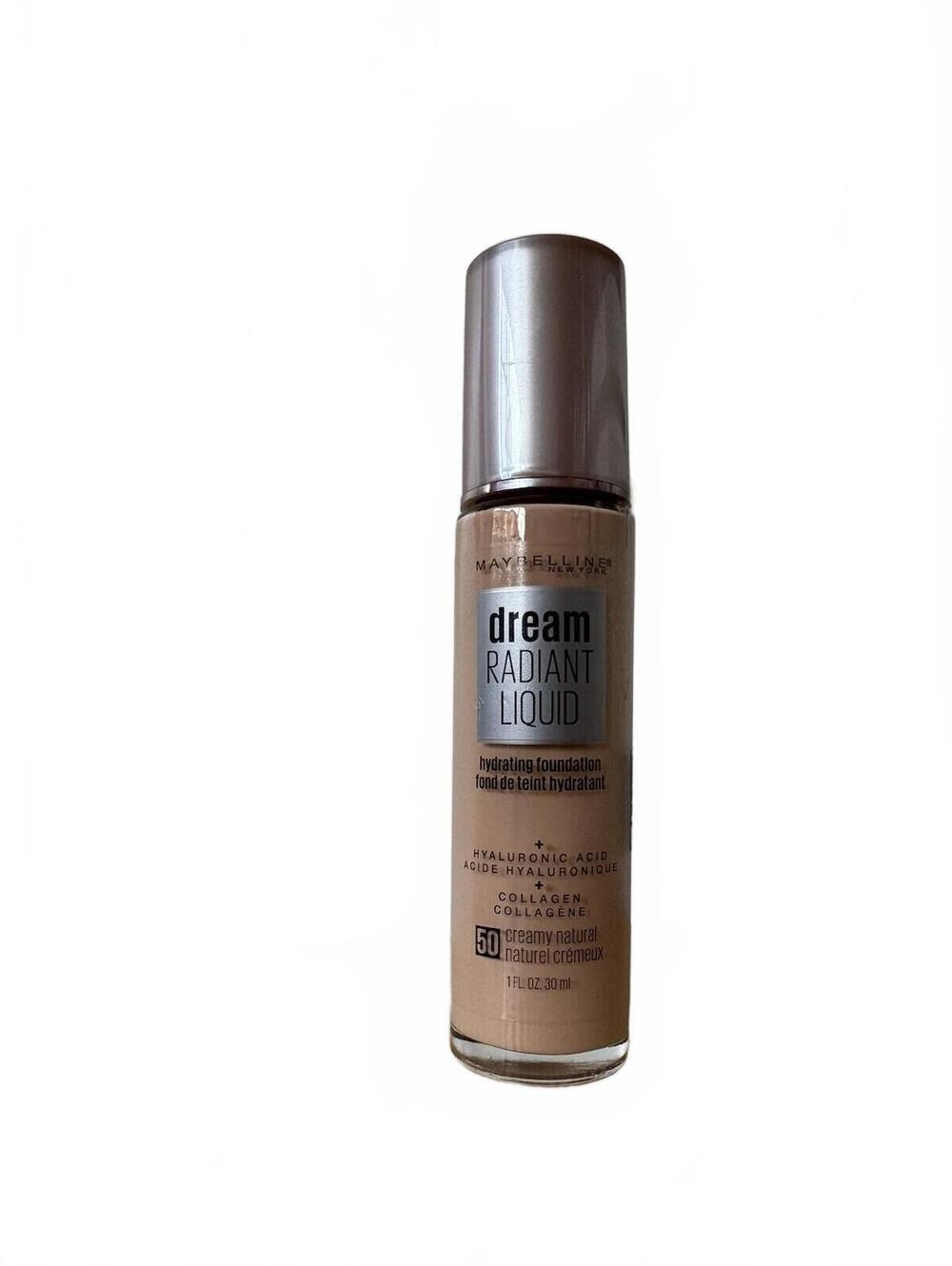 Maybelline Dream Radiant Liquid Hydrating Foundation #50 Creamy Natural, NEW
